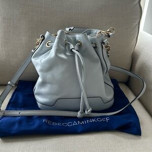 White bucket bag